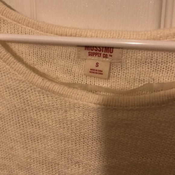 Cream Mossimo sweater with lace bottom - Picture 2 of 2